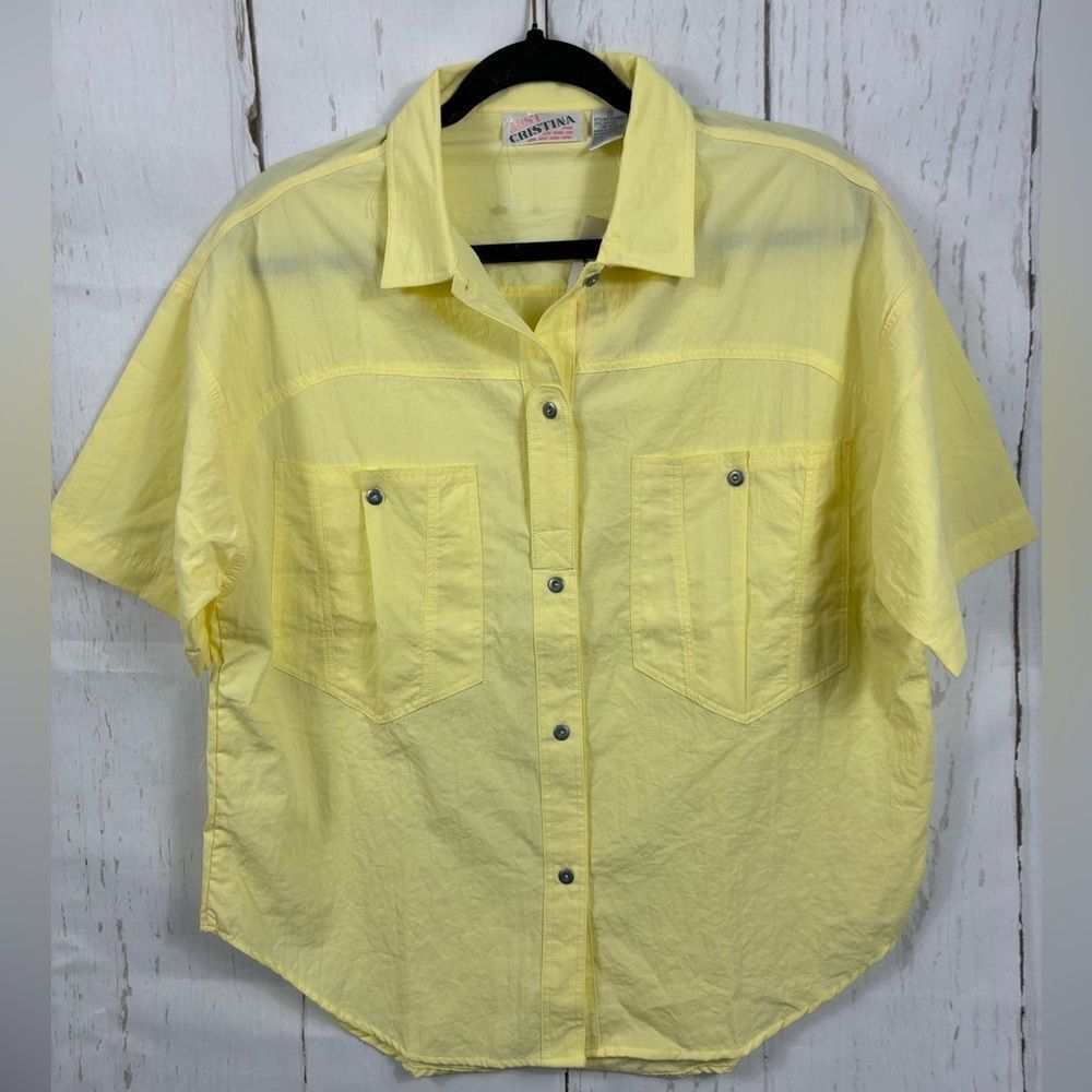 ‼️final must bundle‼️ NWT Just Cristina Boyfriend Shirt Button Down Yellow